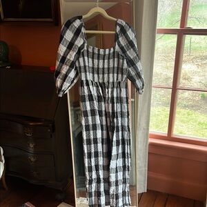 ASOS Gingham Puff Sleeve Dress